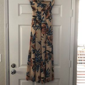 Pants romper with splits on the legs